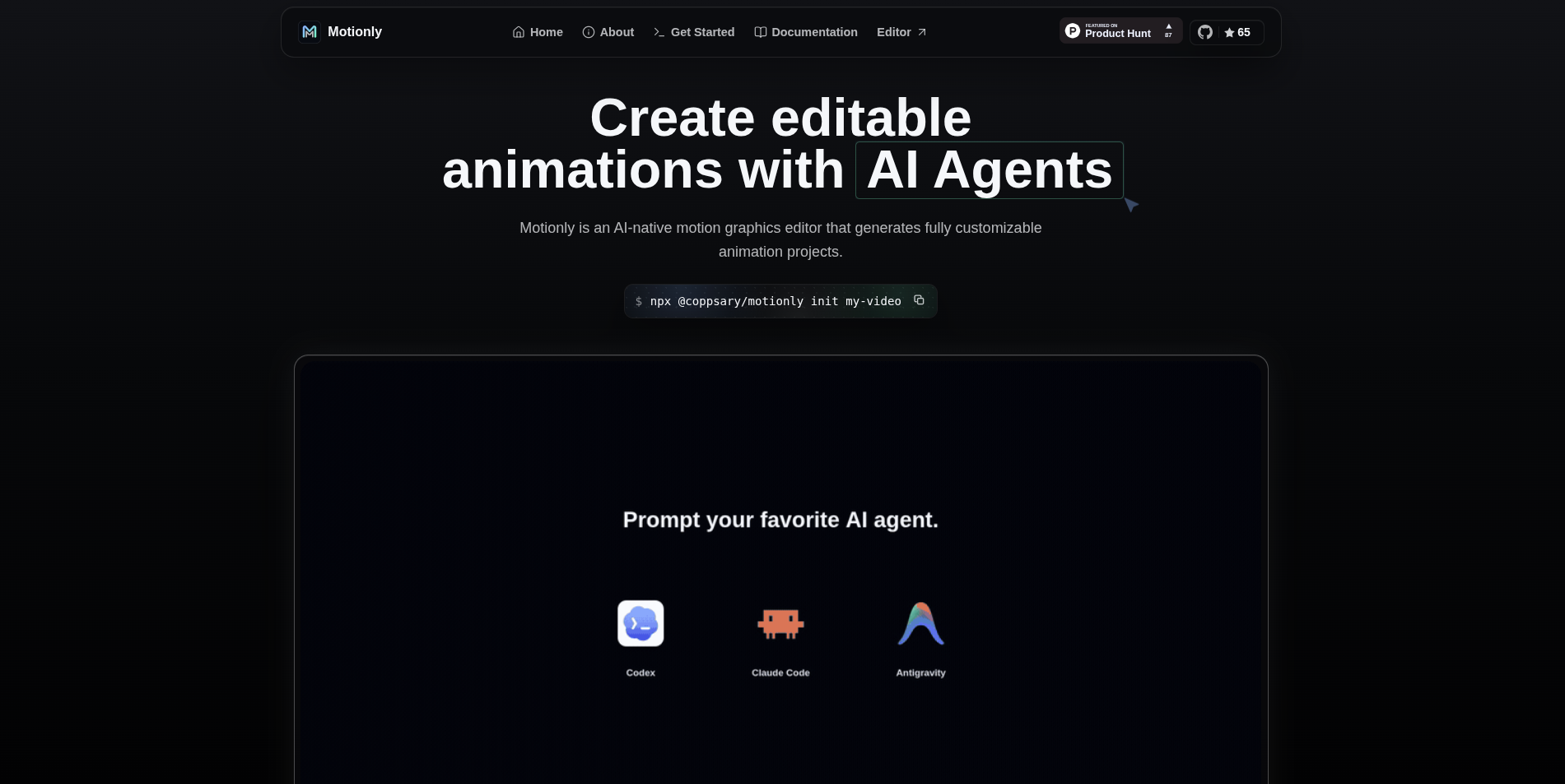 Motionly — 官网预览图